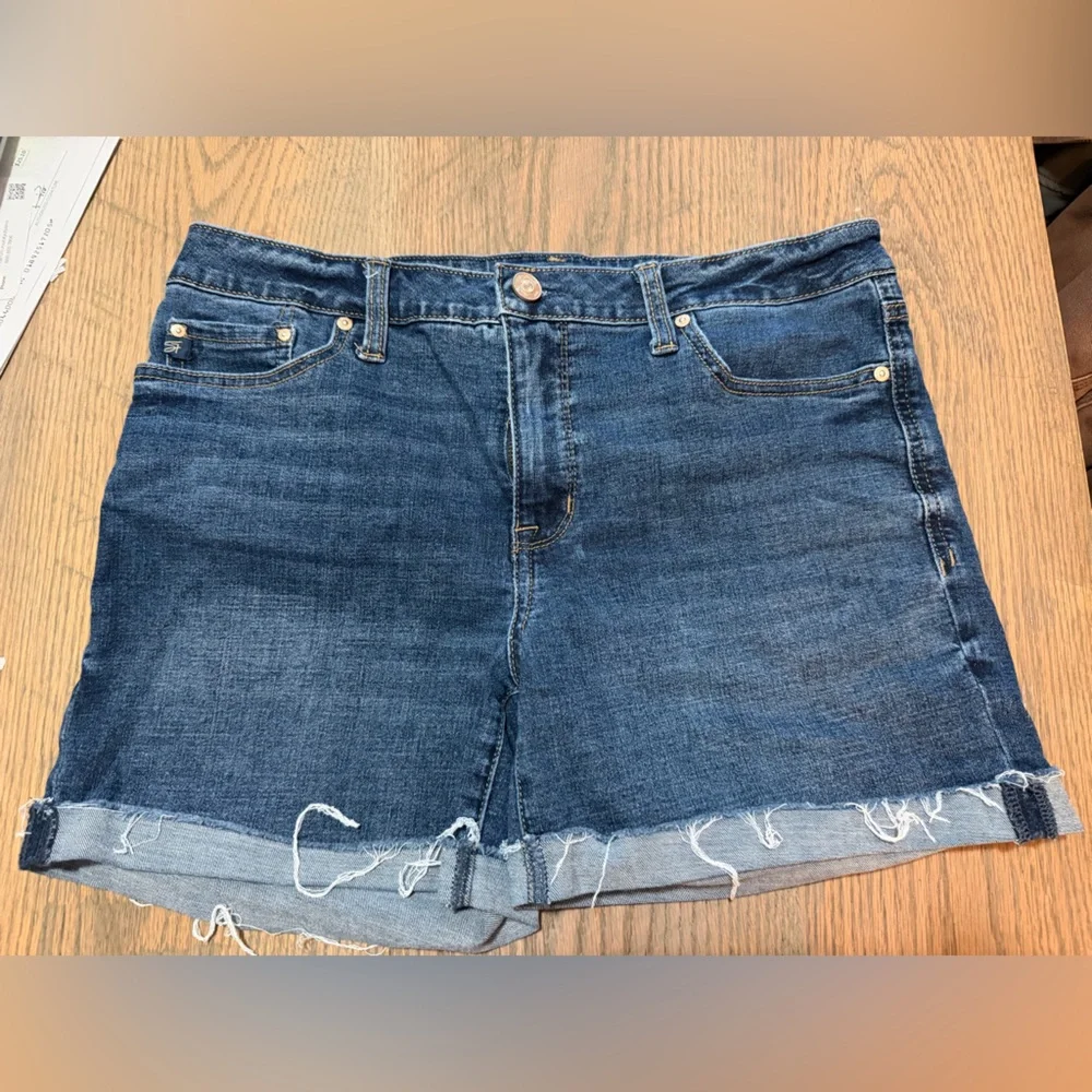 Seven7 Dark Blue Denim Shorts